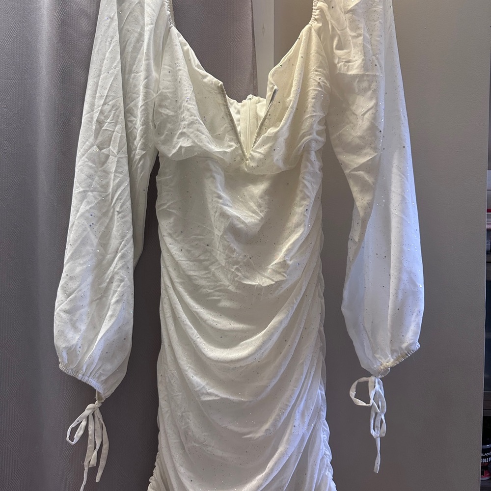 Princess Polly Cream Ruched Maxi Dress